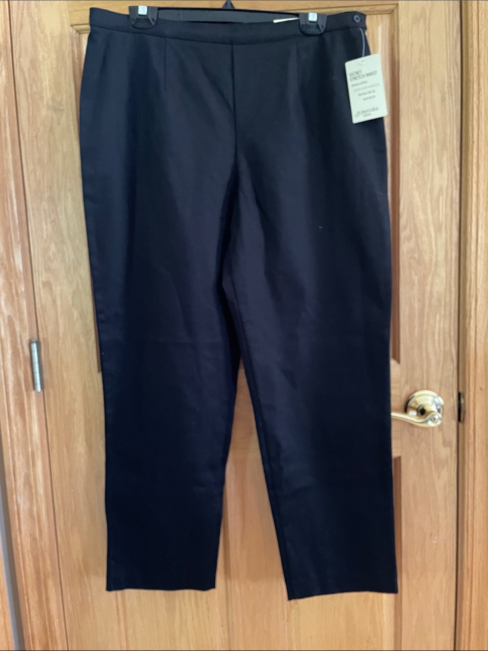 St. John's Bay Women’s Black 14 Petite Dress Pants - Straight Leg